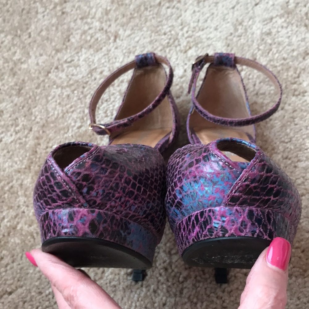 Jeffrey Campbell Midler Snake Peep Toe Platforms - Picture 3 of 9